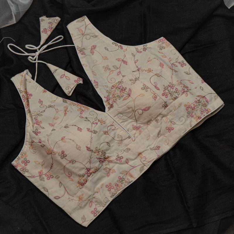 Ready-Made Blouse with Adjustable Fit for Women