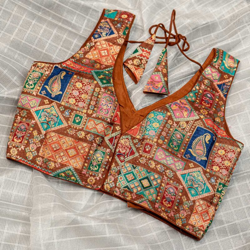 Ready-Made Blouse with Adjustable Fit for Women