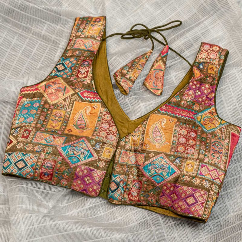 Ready-Made Blouse with Adjustable Fit for Women