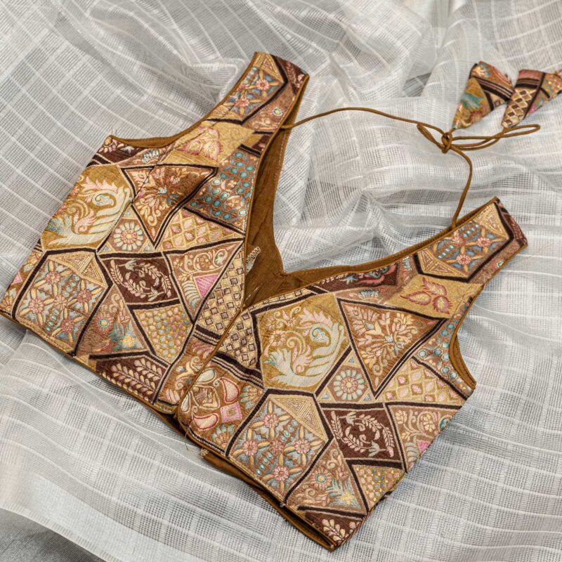 Ready-Made Blouse with Adjustable Fit for Women
