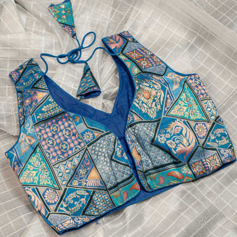 Ready-Made Blouse with Adjustable Fit for Women